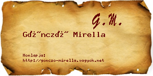 Göncző Mirella névjegykártya